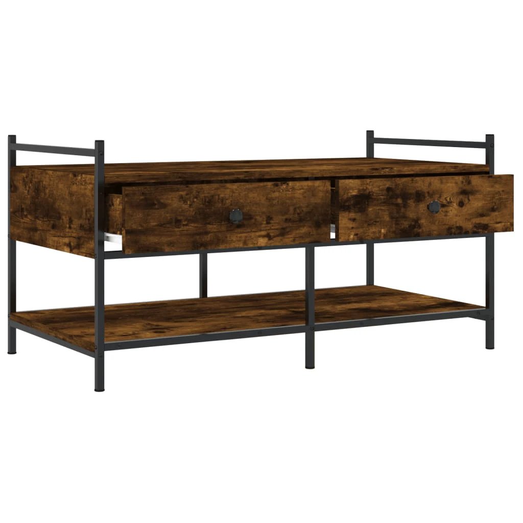 vidaXL VidaXL Coffee Table 99x50x50 Smoked Oak Lounge - Coffee Table