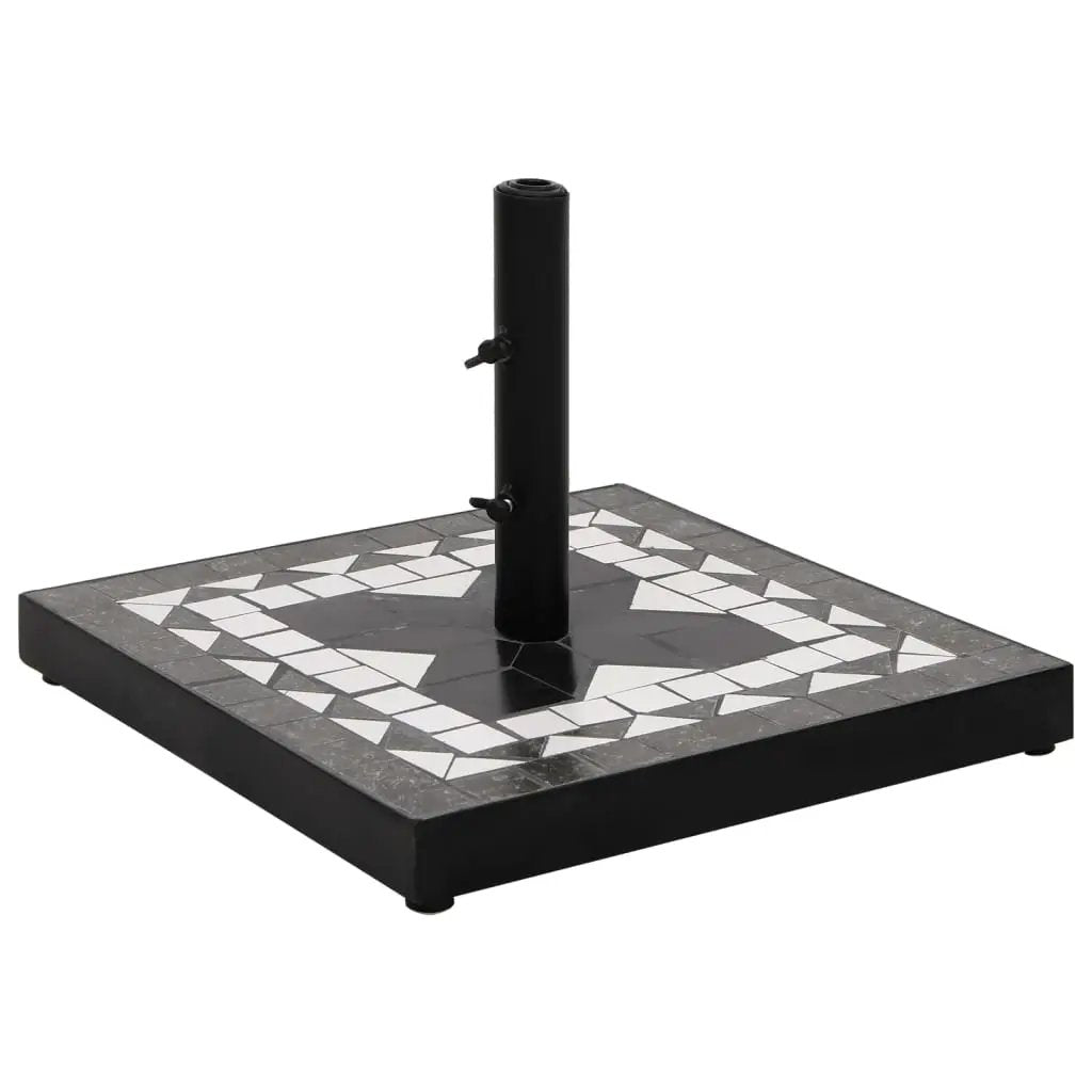 vidaXL vidaXL Parasol Base Black and White Square 12 kg - Parasol