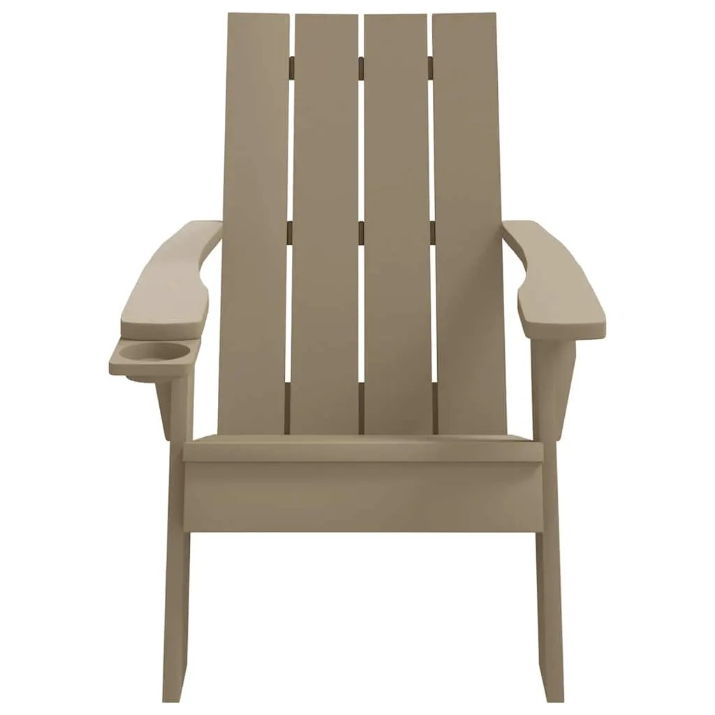 vidaXL vidaXL Garden Adirondack Chair Light Brown 75x88.5x89.5cm Polypropylene - Garden Chairs