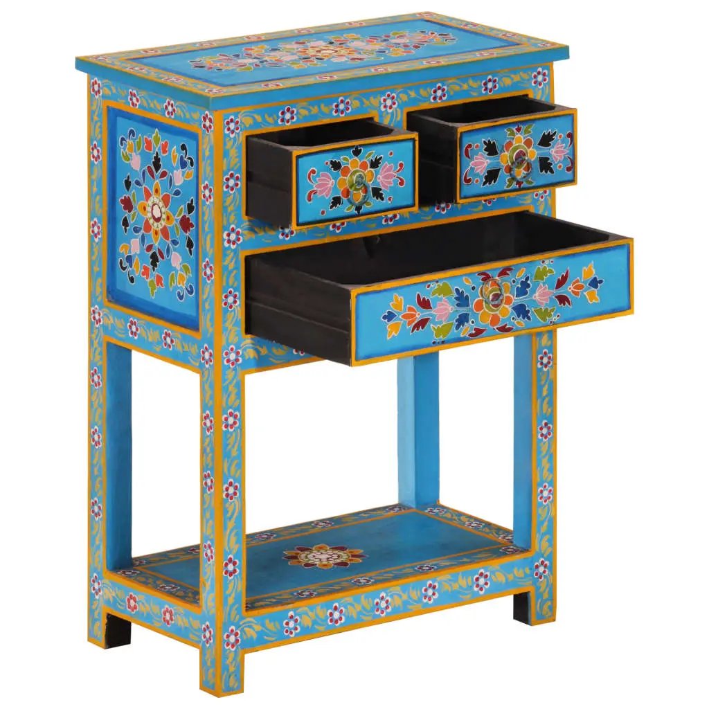 vidaXL vidaXL Sideboard Turquoise 55x30x76 cm Solid Wood Mango - Sideboard