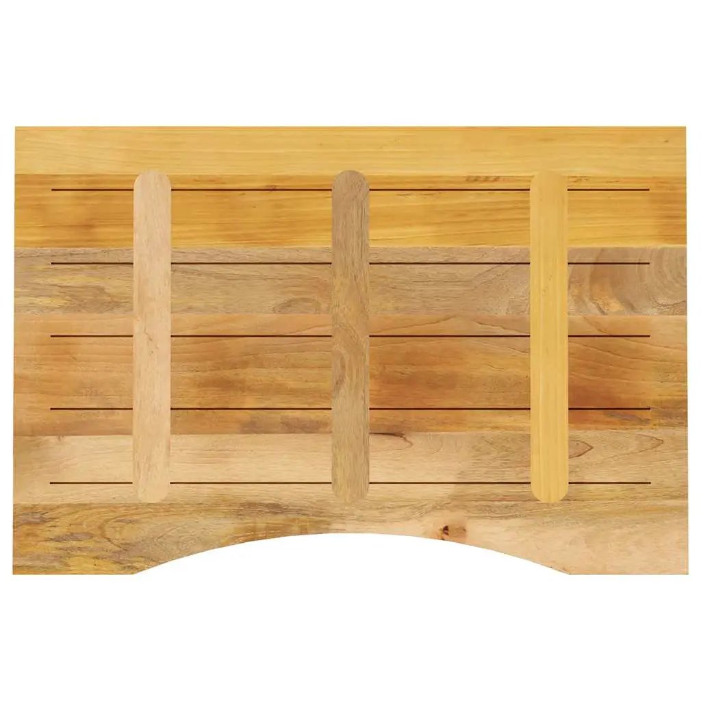 vidaXL vidaXL Desk Top with Curve 90x50x2.5 cm Solid Wood Rough Mango - Desk