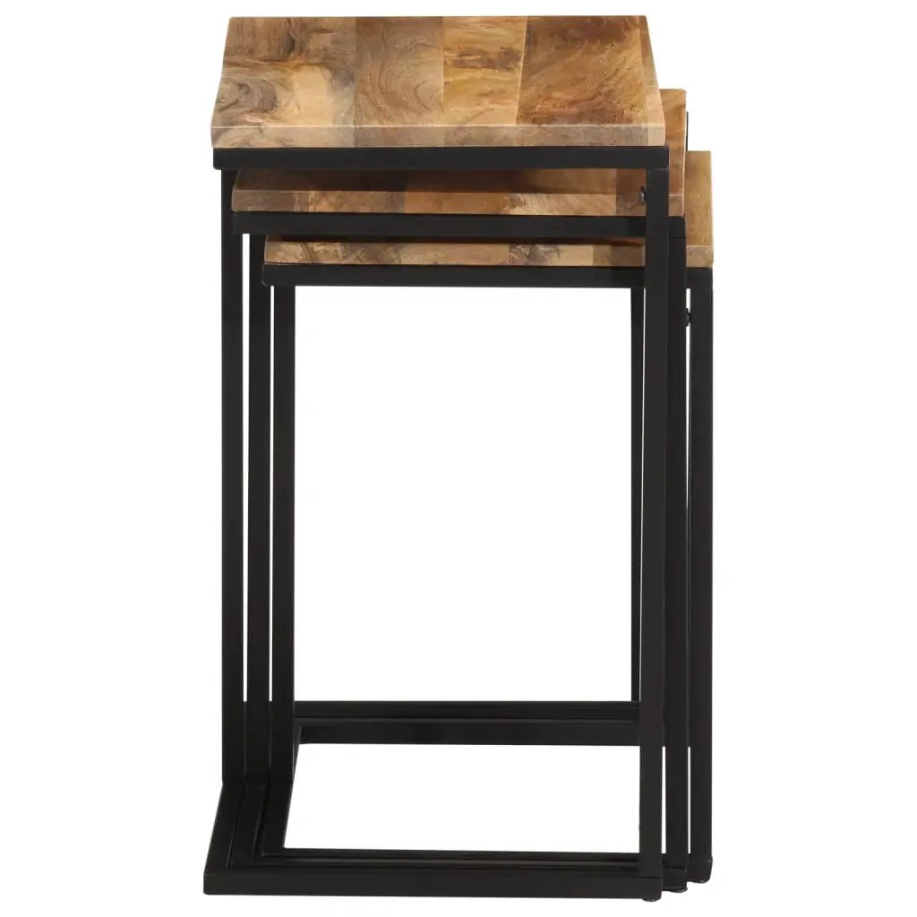 vidaXL vidaXL Nesting Tables 3 pcs Solid Wood Acacia - Nest of Tables