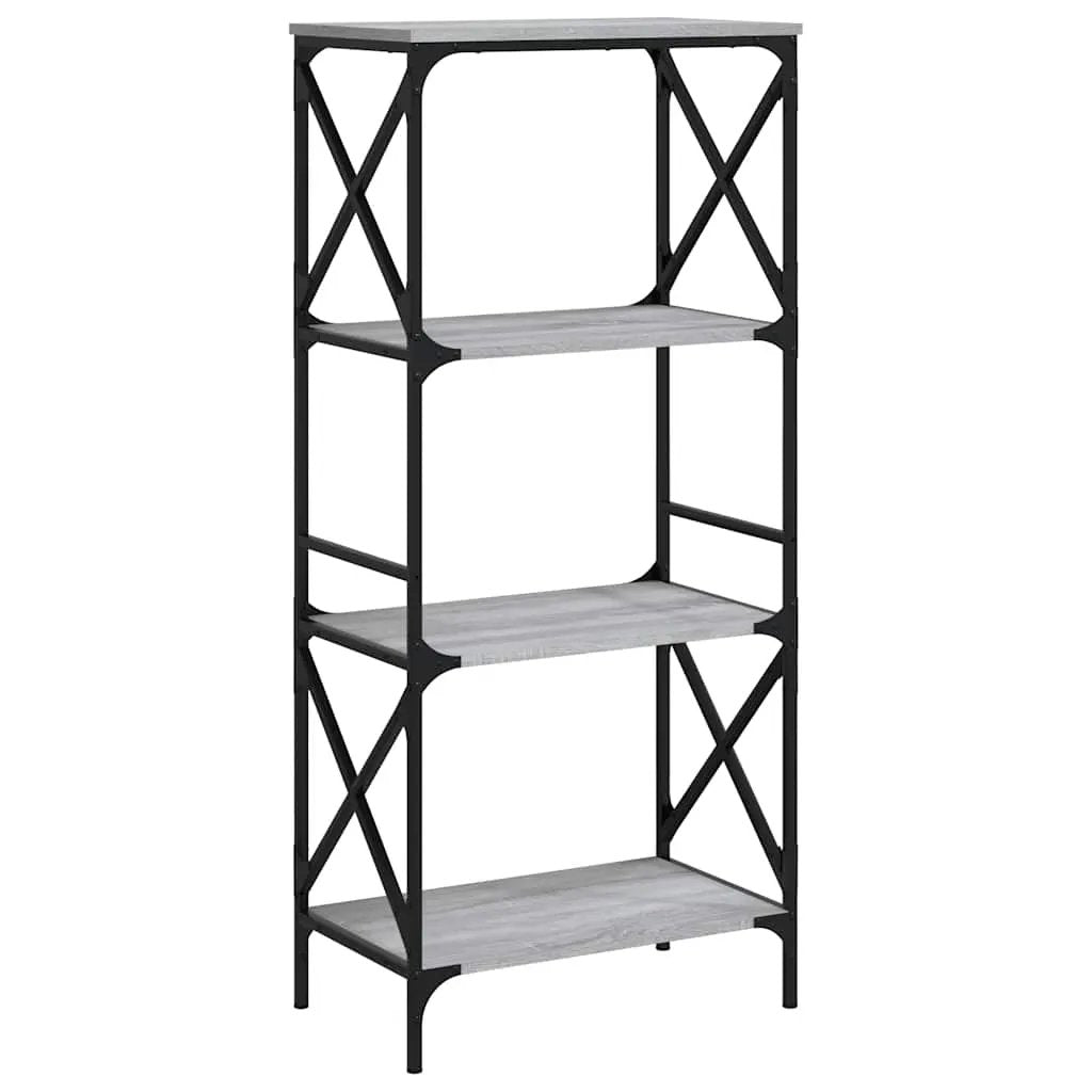 vidaXL vidaXL Bookcase 4-Tier Grey Sonoma 59x35x132 cm Engineered Wood - Bookcase