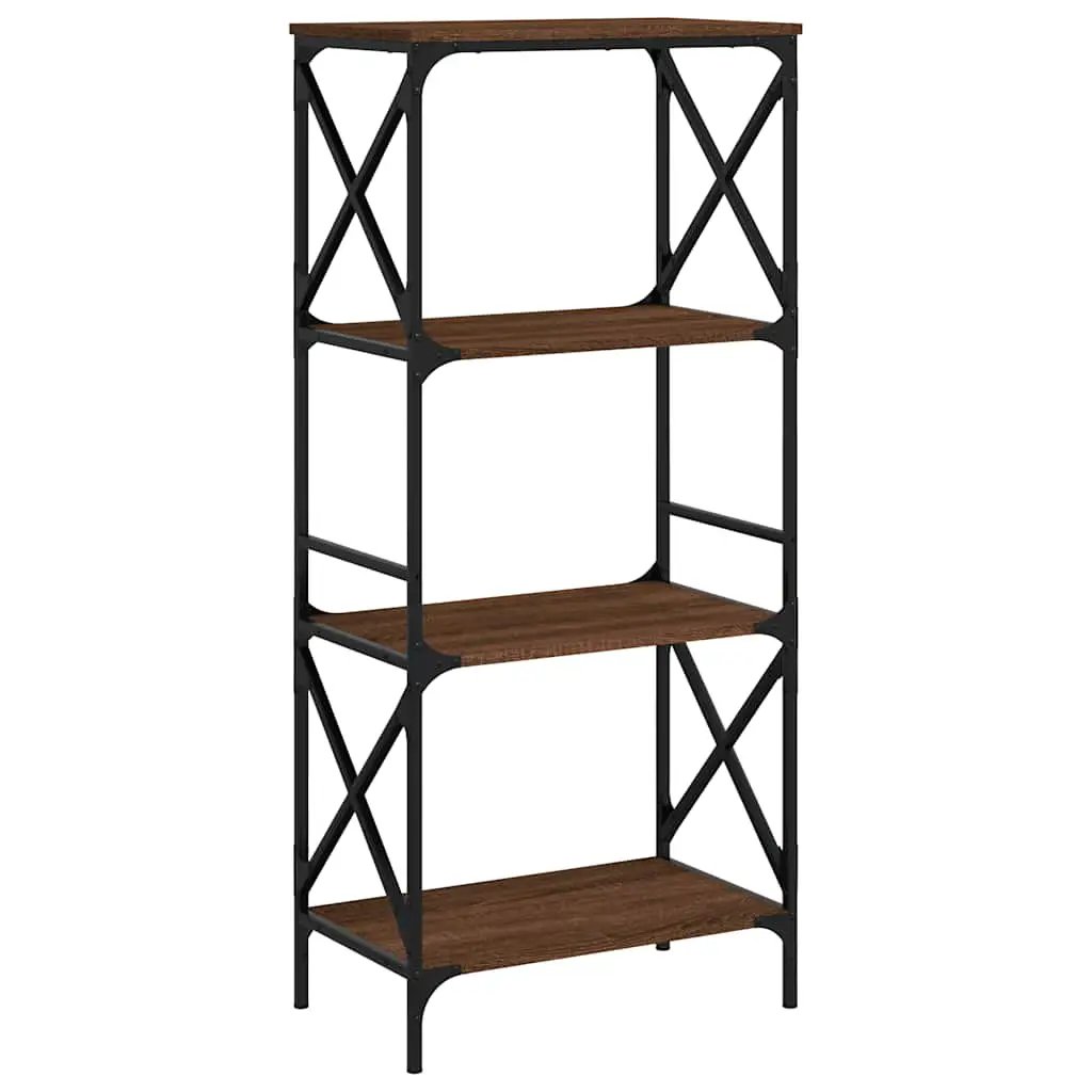 vidaXL vidaXL Bookcase 4-Tier Brown Oak 59x35x132 cm Engineered Wood - Bookcase