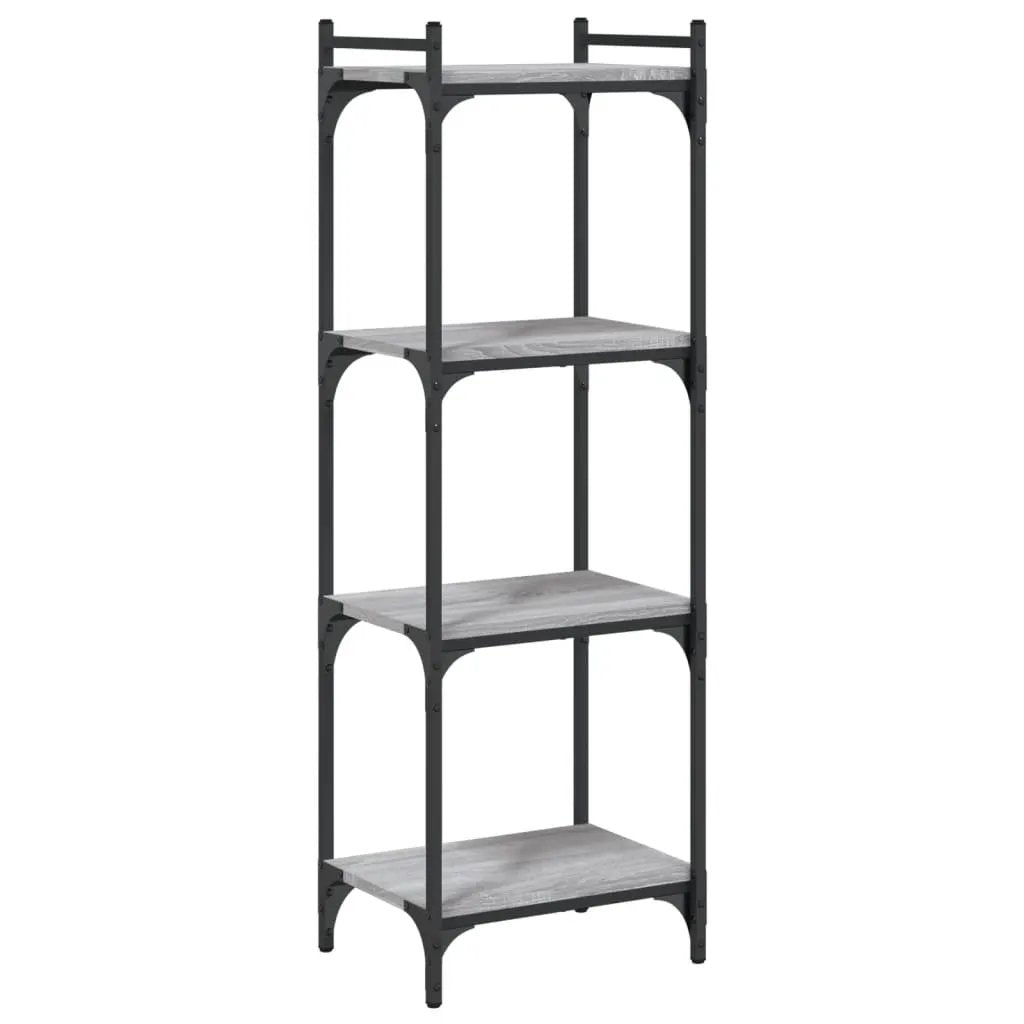 vidaXL vidaXL Bookcase 4-Tier Grey Sonoma 40x30x120 cm Engineered Wood - Bookcase