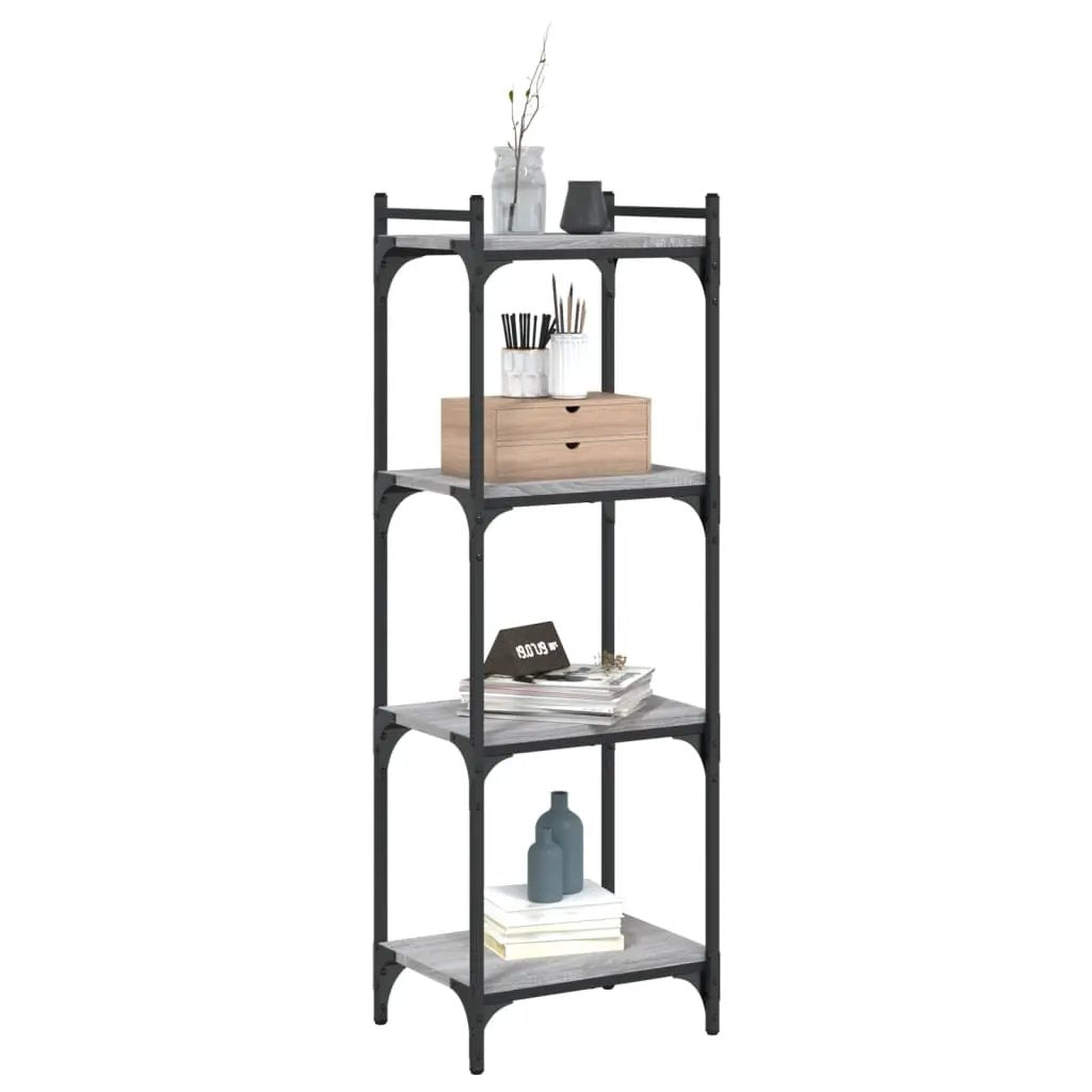 vidaXL vidaXL Bookcase 4-Tier Grey Sonoma 40x30x120 cm Engineered Wood - Bookcase