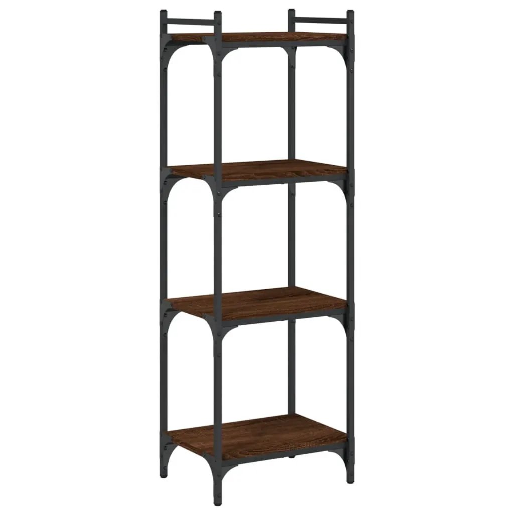vidaXL vidaXL Bookcase 4-Tier Brown Oak 40x30x120 cm Engineered Wood - Bookcase