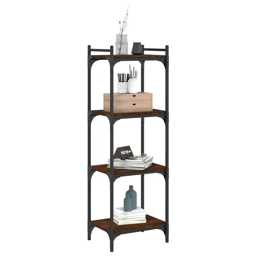 vidaXL vidaXL Bookcase 4-Tier Brown Oak 40x30x120 cm Engineered Wood - Bookcase