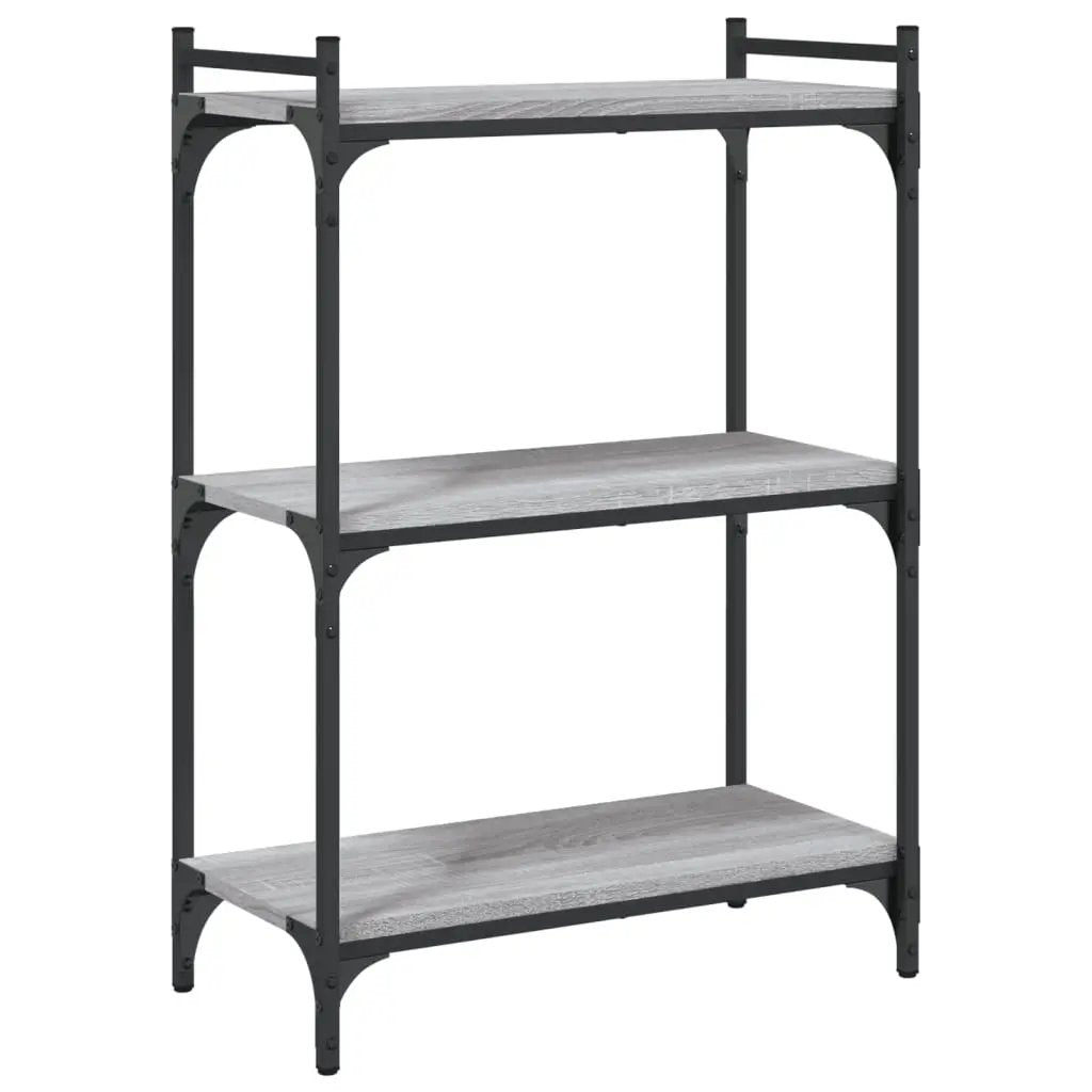 vidaXL vidaXL Bookcase 3-Tier Grey Sonoma 60x30x86 cm Engineered Wood - Bookcase