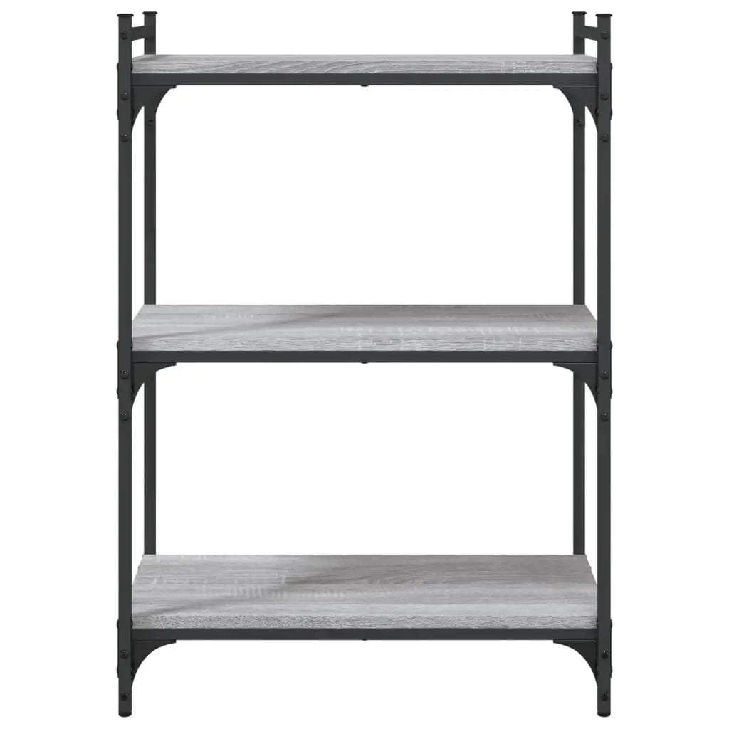 vidaXL vidaXL Bookcase 3-Tier Grey Sonoma 60x30x86 cm Engineered Wood - Bookcase