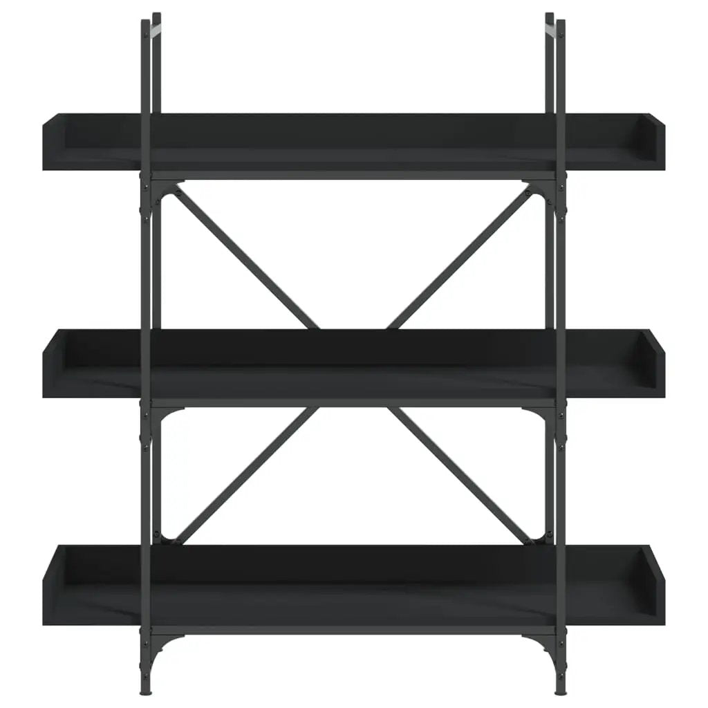vidaXL vidaXL Bookcase 3-Tier Black 100x33x108.5 cm Engineered Wood - Bookcase