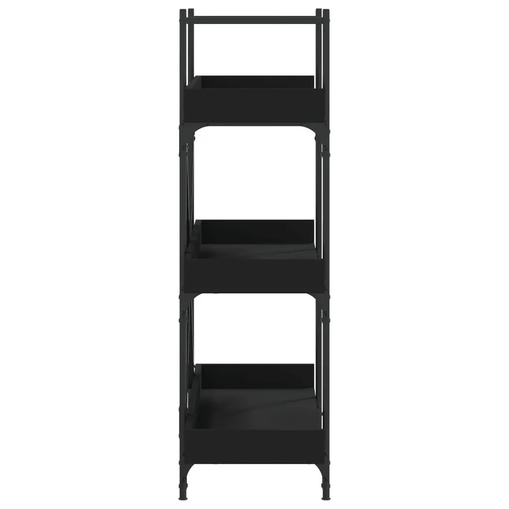 vidaXL vidaXL Bookcase 3-Tier Black 100x33x108.5 cm Engineered Wood - Bookcase