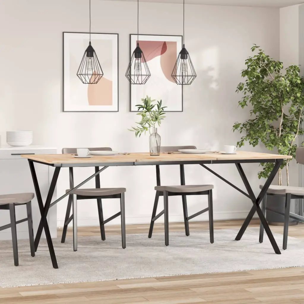 vidaXL vidaXL Dining Table Legs X-Frame 160x80x73 cm Steel - Dining Table