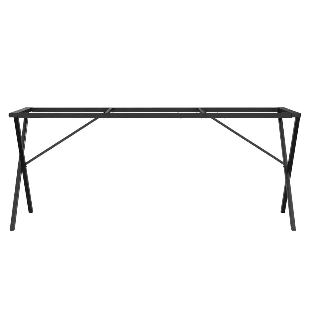 vidaXL vidaXL Dining Table Legs X-Frame 160x80x73 cm Steel - Dining Table