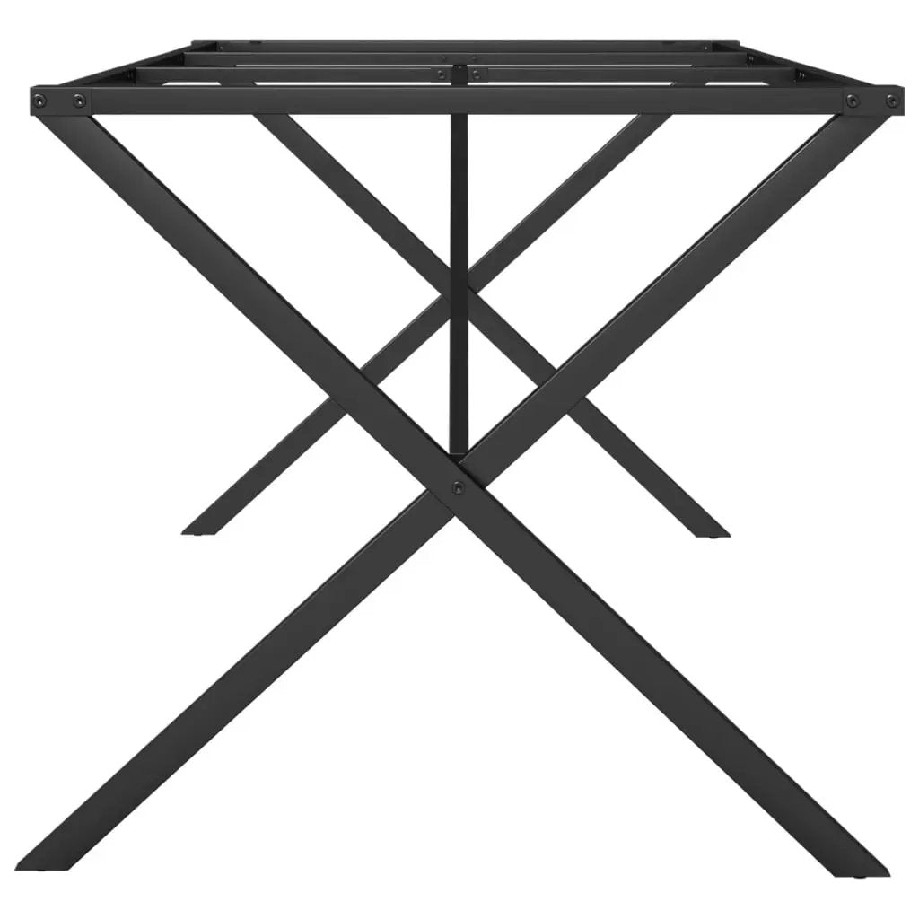 vidaXL vidaXL Dining Table Legs X-Frame 160x80x73 cm Steel - Dining Table