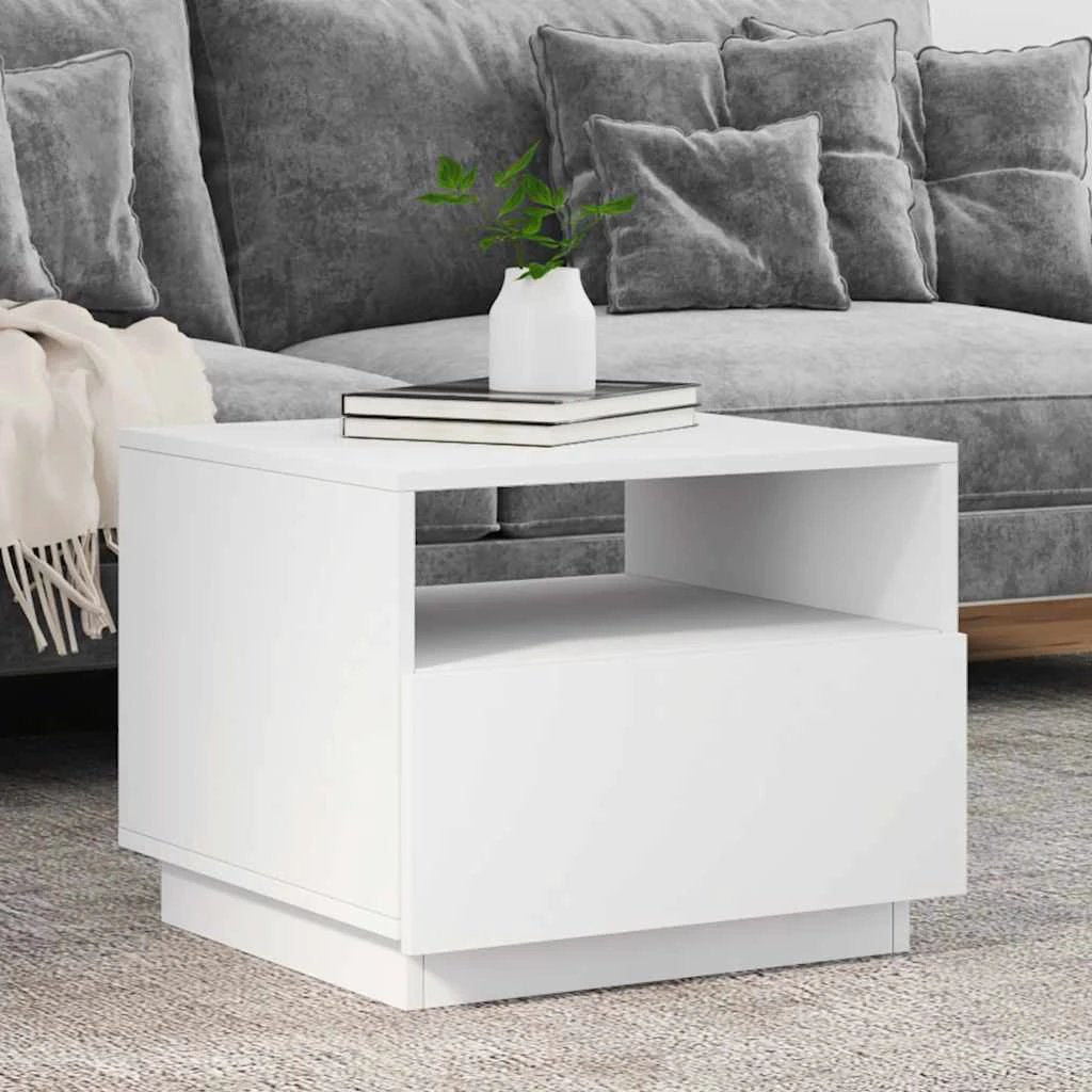 VidaXL Coffee Table 50x49x40 LED Lights Home by vidaXL