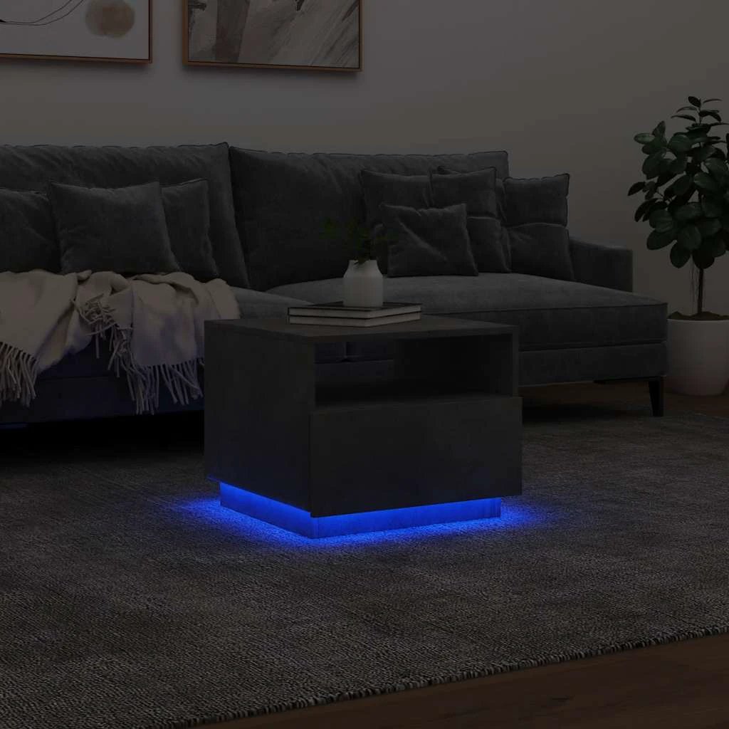 vidaXL vidaXL Coffee Table 50x49x40 LED Lights For Home - Coffee Table