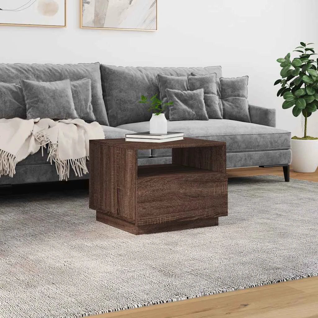 vidaXL Coffee Table 50x49x40cm LED Lights by vidaXL