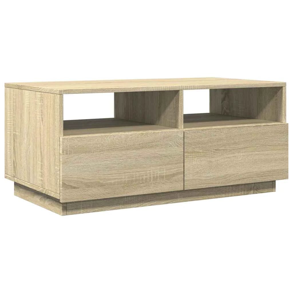 VidaXL Coffee Table 90x49x40 Cm LED Living Room by vidaXL