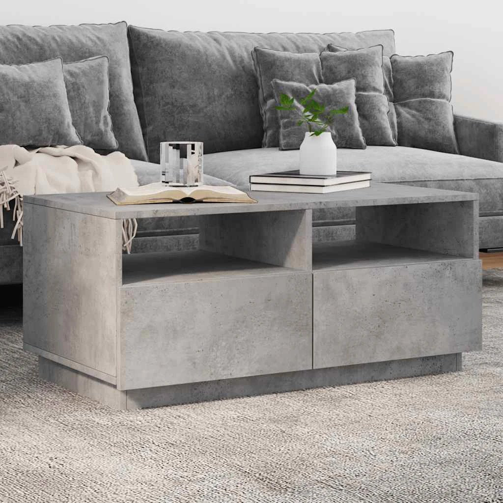 vidaXL vidaXL Coffee Table 90x49x40 cm With LED Lights for Modern Living Room Decor and Ambience - Coffee Table