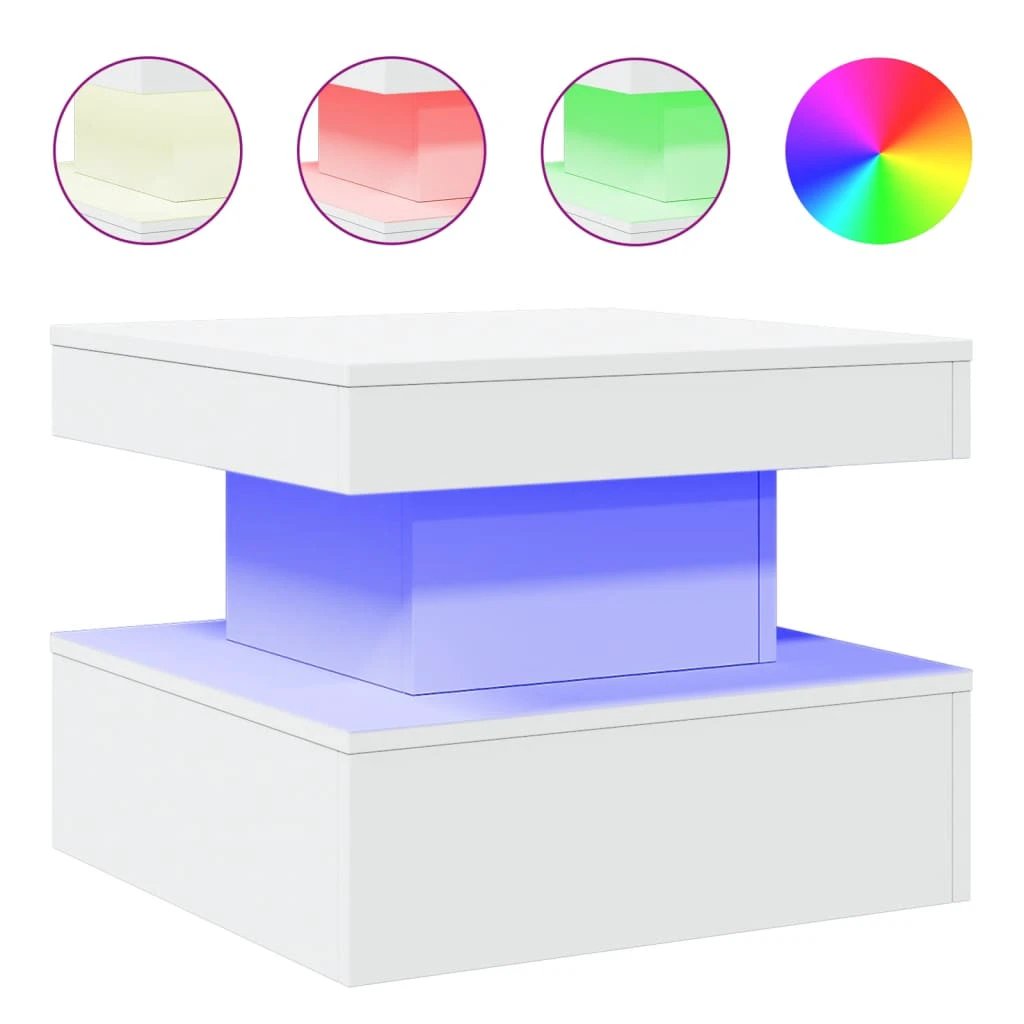 vidaXL VidaXL Coffee Table 50x50x40 cm LED Home Decor - Coffee Table