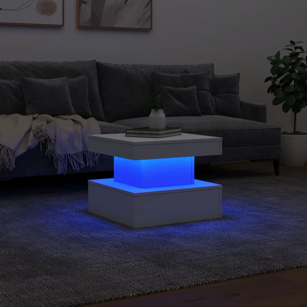 vidaXL VidaXL Coffee Table 50x50x40 cm LED Home Decor - Coffee Table