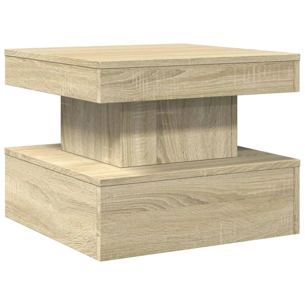 VidaXL Coffee Table 50x50x40cm LED Living Room by vidaXL