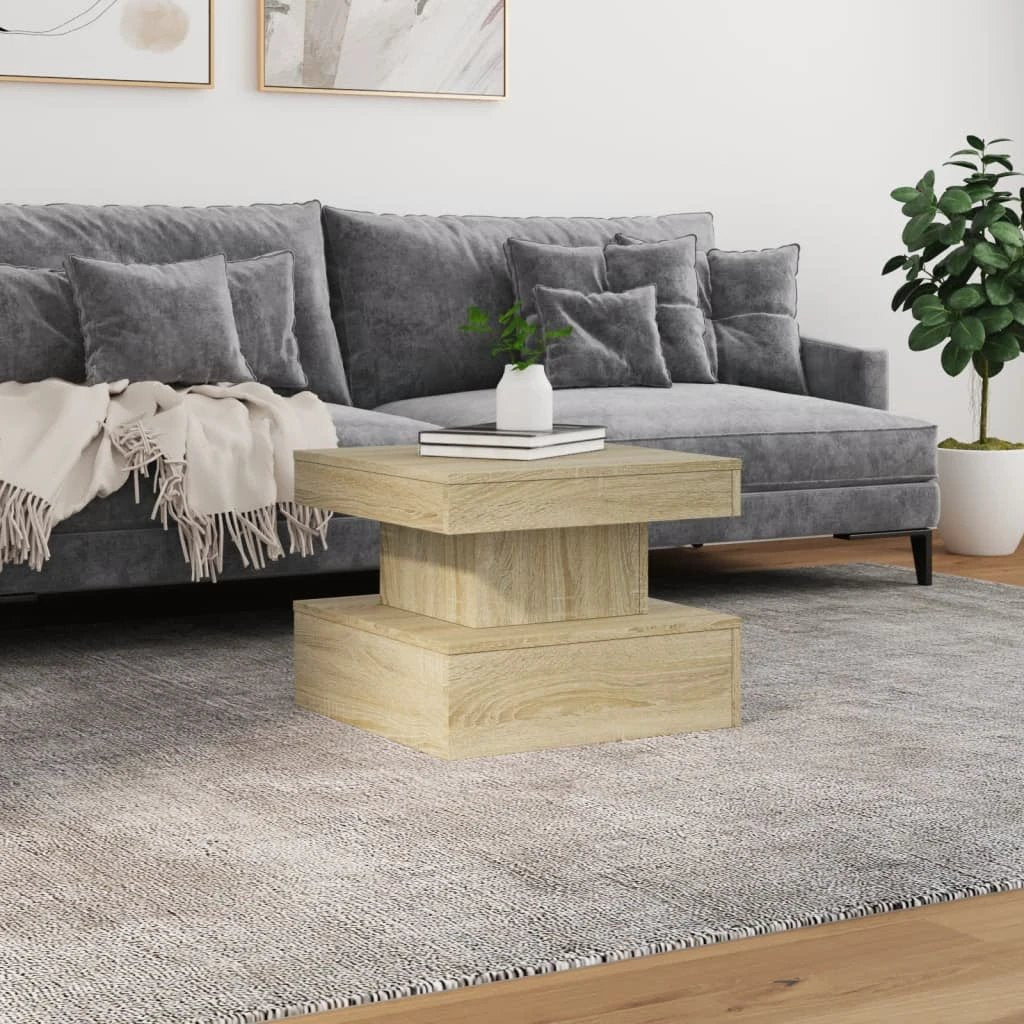 VidaXL Coffee Table 50x50x40cm LED Living Room by vidaXL