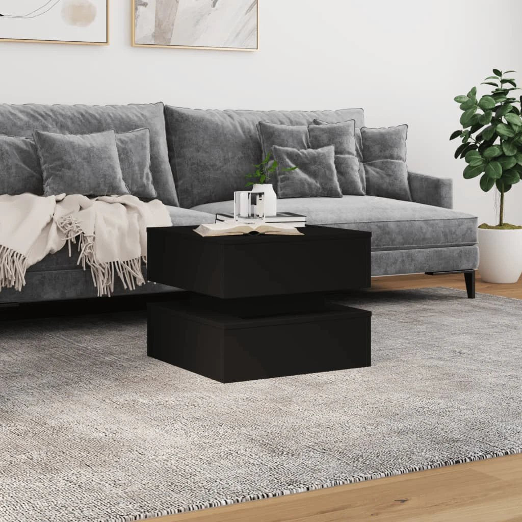 VidaXL Coffee Table 50x50x40 cm with LED Lights for Modern Living Rooms and Lounges by vidaXL
