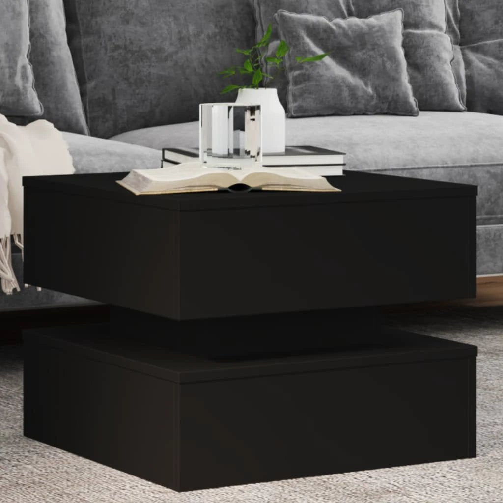 VidaXL Coffee Table 50x50x40 cm with LED Lights for Modern Living Rooms and Lounges by vidaXL
