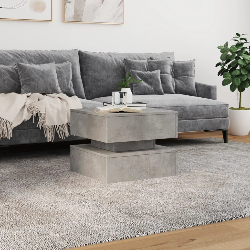 VidaXL Coffee Table 50x50x40 cm with LED Lights for Modern Living Room Decor and Ambience by vidaXL