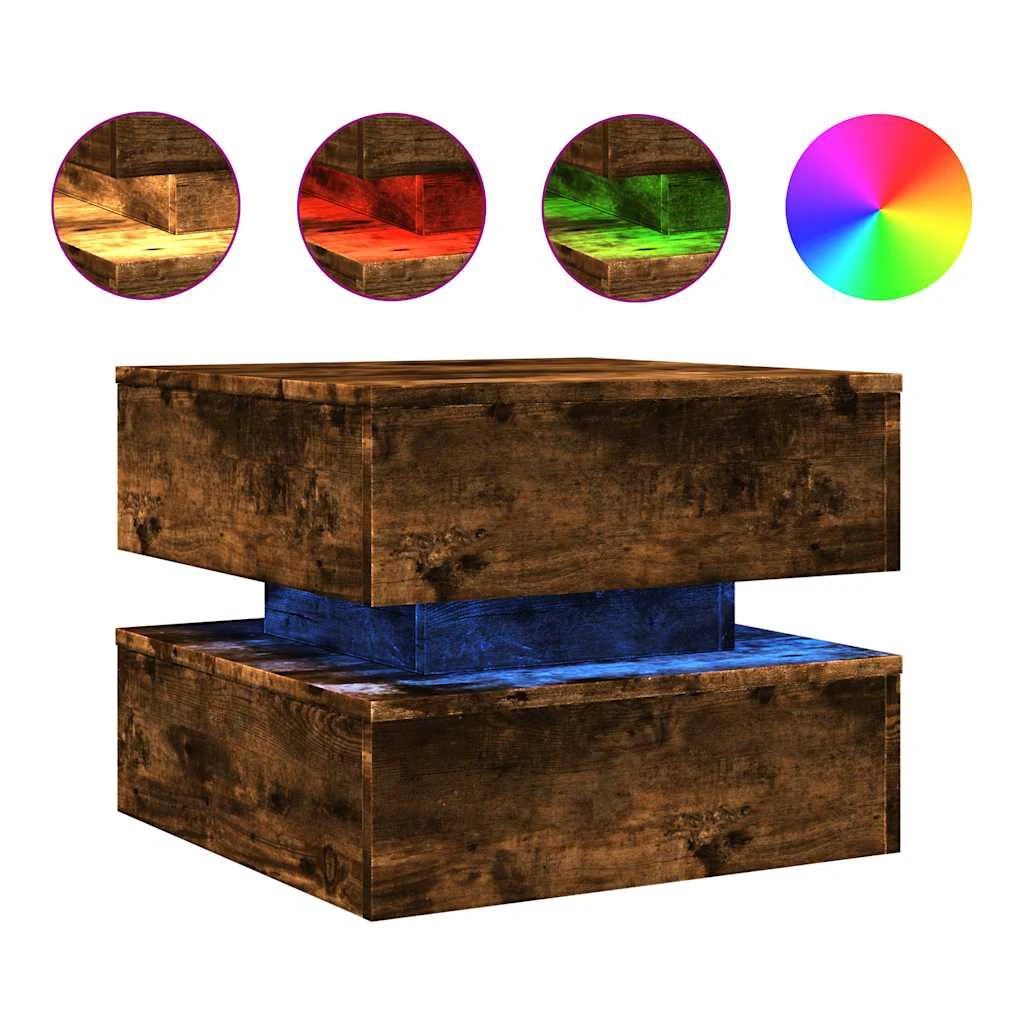vidaXL VidaXL Coffee Table 50x50x40cm With LED Lights - Coffee Table
