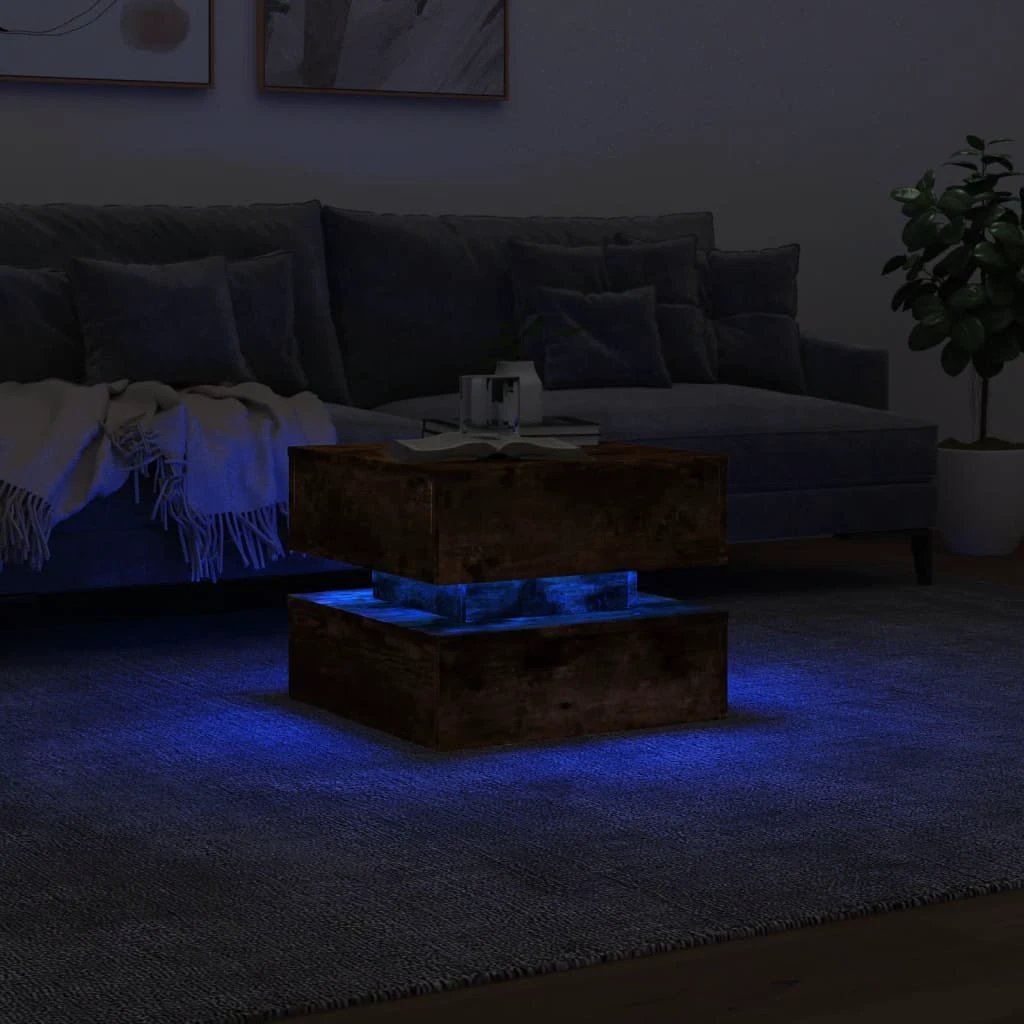 vidaXL VidaXL Coffee Table 50x50x40cm With LED Lights - Coffee Table
