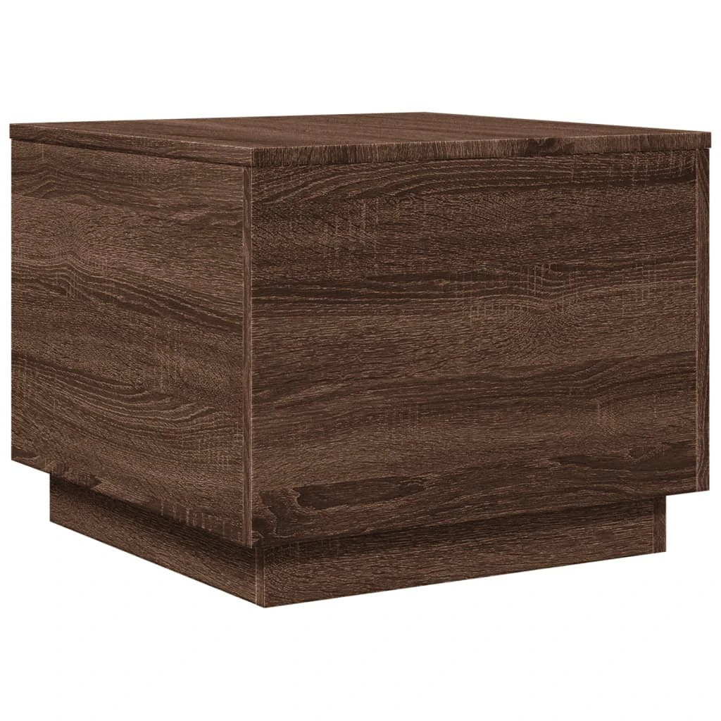 vidaXL VidaXL Coffee Table 50x50x40 Cm With Led Lights For Modern Living Room Decor Home Interiors - Coffee Table