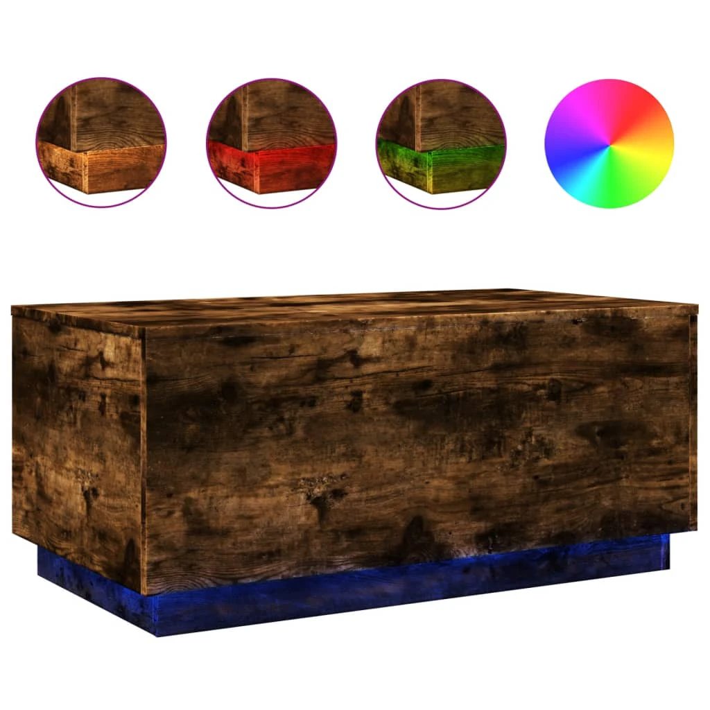 vidaXL VidaXL Coffee Table 90x50x40cm LED Living Room - Coffee Table