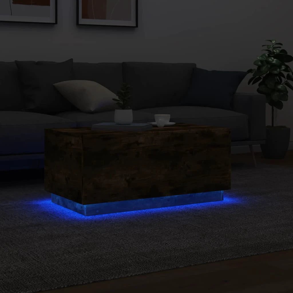 vidaXL VidaXL Coffee Table 90x50x40cm LED Living Room - Coffee Table