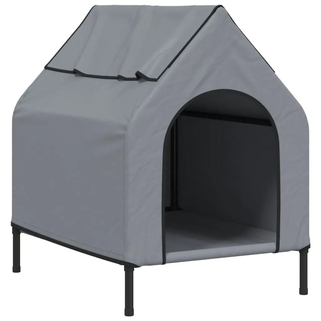 vidaXL Dog House Light Grey Oxford Fabric and Steel - from vidaXL