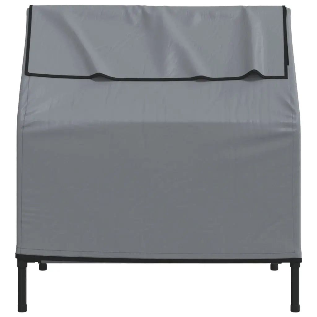 vidaXL Dog House Light Grey Oxford Fabric and Steel - from vidaXL