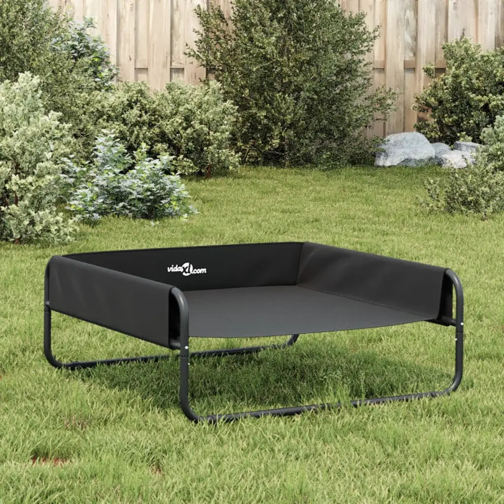 vidaXL Elevated Dog Bed Anthracite Oxford Fabric and Steel - from vidaXL