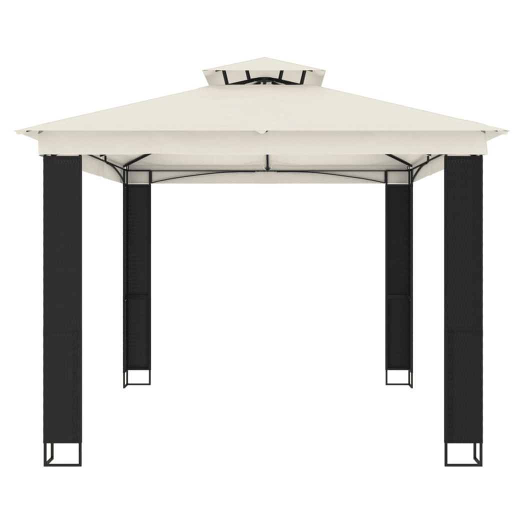 vidaXL vidaXL Gazebo with Double Roof Cream 2.94x2.94 m Steel - Gazebos
