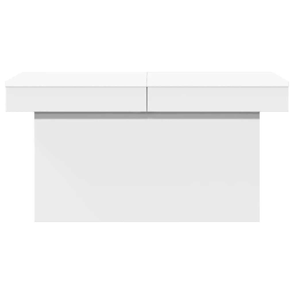 vidaXL VidaXL Coffee Table White 100x55x40 cm with Hidden Storage for Living Room Engineered Wood Moisture Resistant - Coffee Table