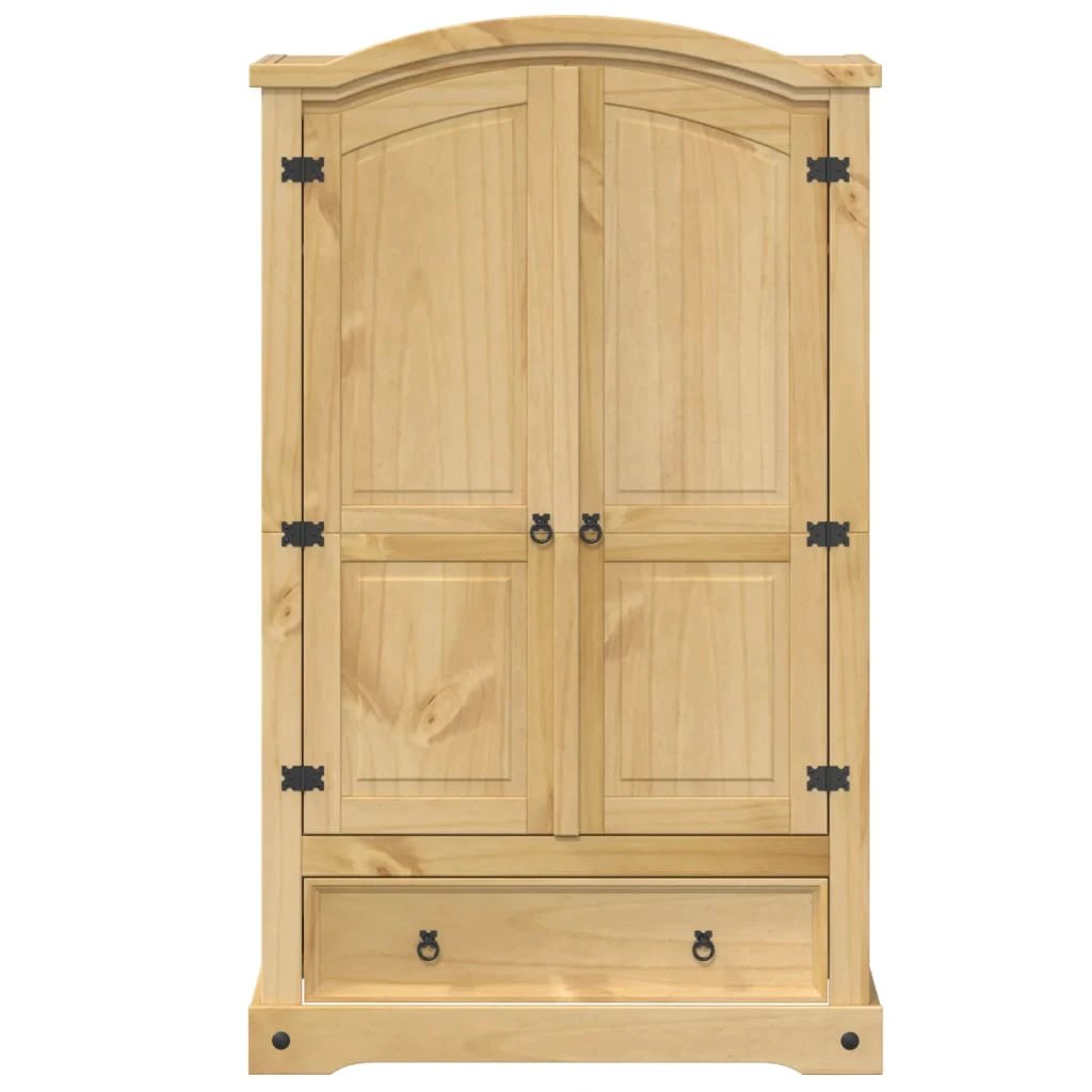 vidaXL vidaXL Wardrobe "Corona" 101x52x170 cm Solid Wood Pine - Wardrobe