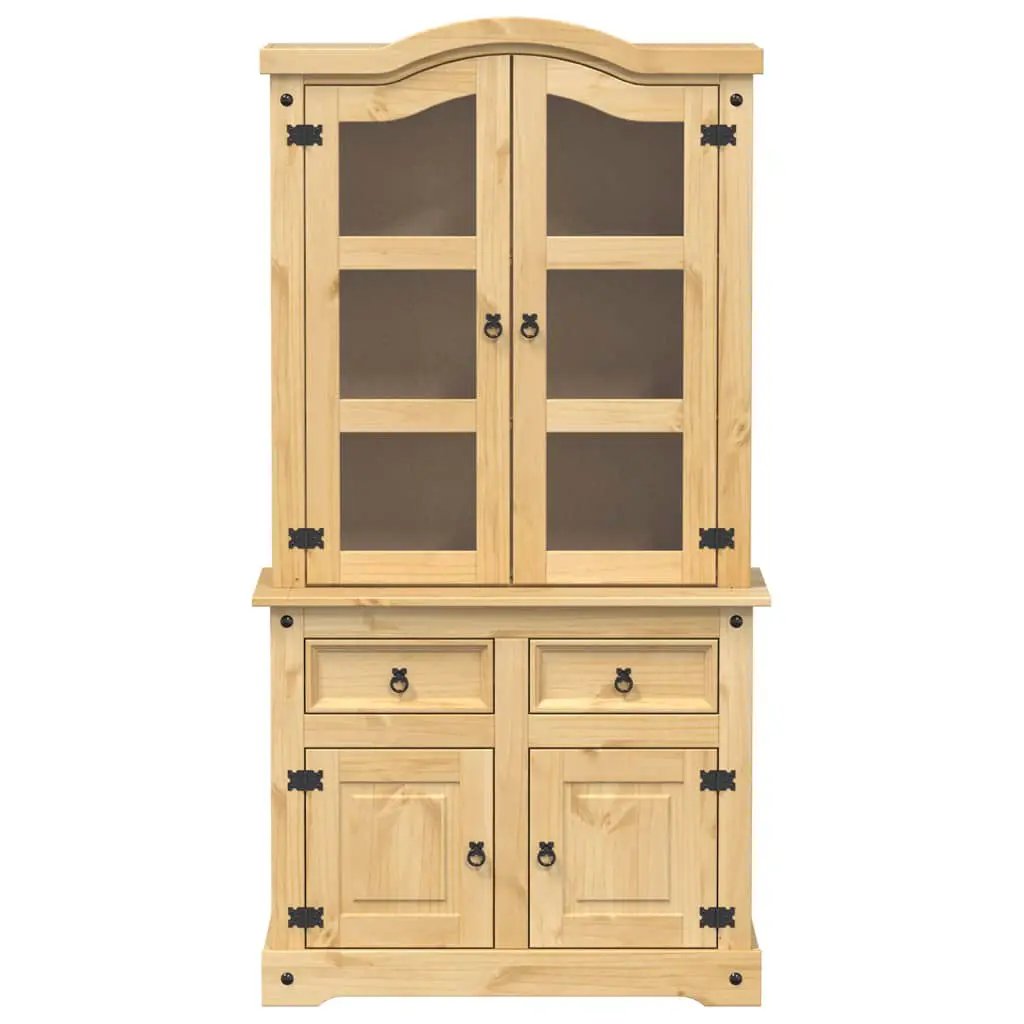 vidaXL vidaXL Glass Display Cabinet Corona 100x48.5x179 cm Solid Wood Pine - Display Cabinet
