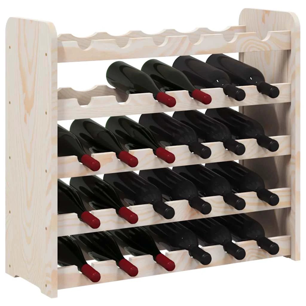 vidaXL vidaXL Wine Rack 67.5x25x60 cm Solid Wood Pine - Wine Rack