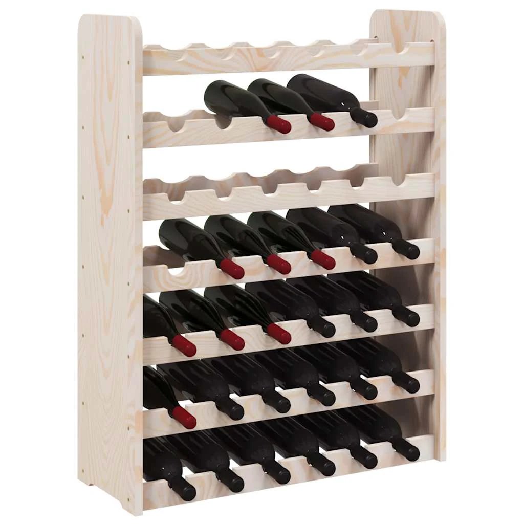 vidaXL vidaXL Wine Rack 67.5x25x87 cm Solid Wood Pine - Wine Rack