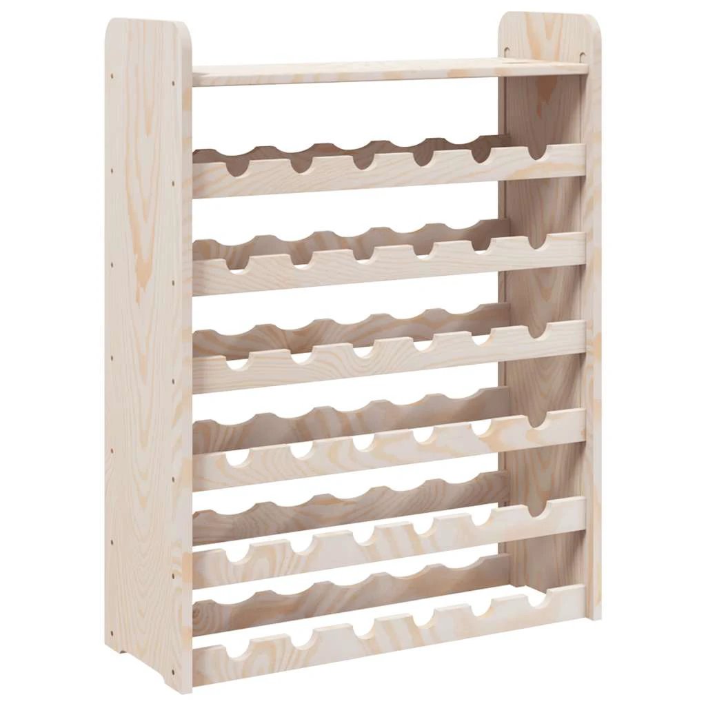 vidaXL vidaXL Wine Rack with Top Board 67.5x25x87 cm Solid Wood Pine - Wine Rack