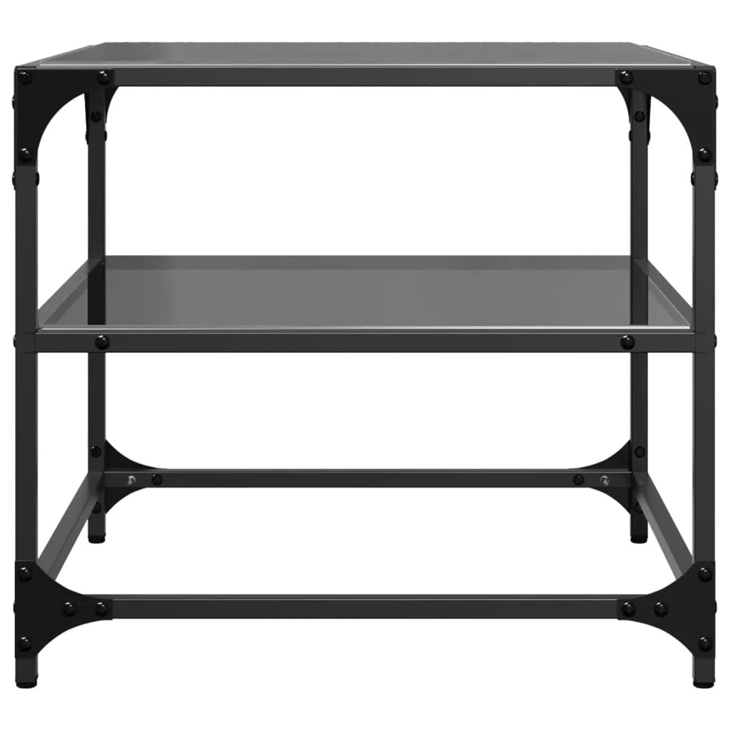 vidaXL VidaXL Coffee Tables 50x50x45 cm Black Glass Top - Coffee Table