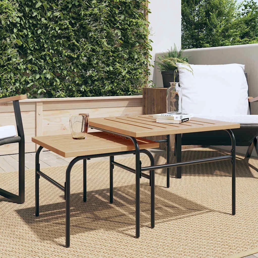 VidaXL Nesting Coffee Tables 2-Pcs Steel Outdoor by vidaXL