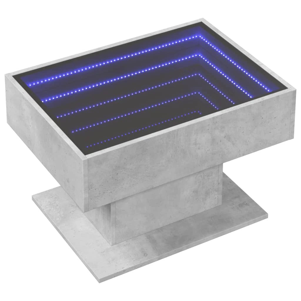 vidaXL VidaXL Coffee Table 70x50x45cm LED Mirror Home - Coffee Table