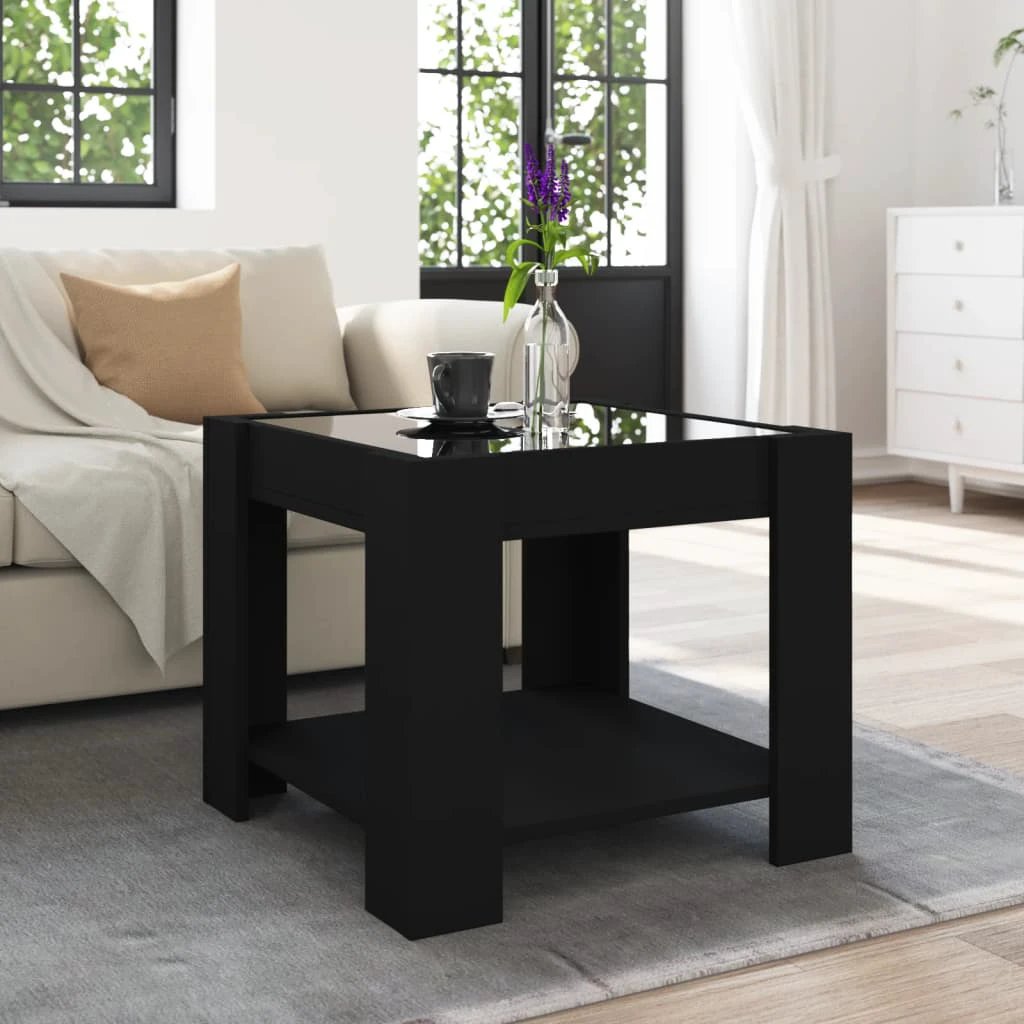 vidaXL CoffeeTable 53x53x45 LEDInfinityMirror LR by vidaXL